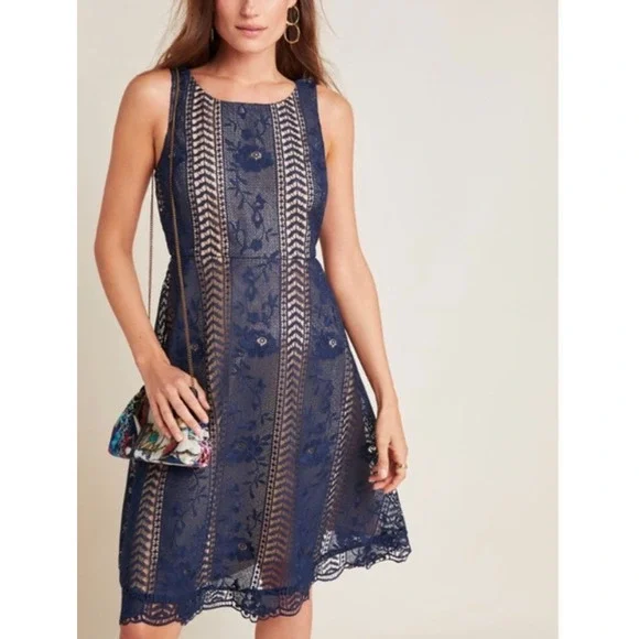 anthro blue dress Anthro dress (5)